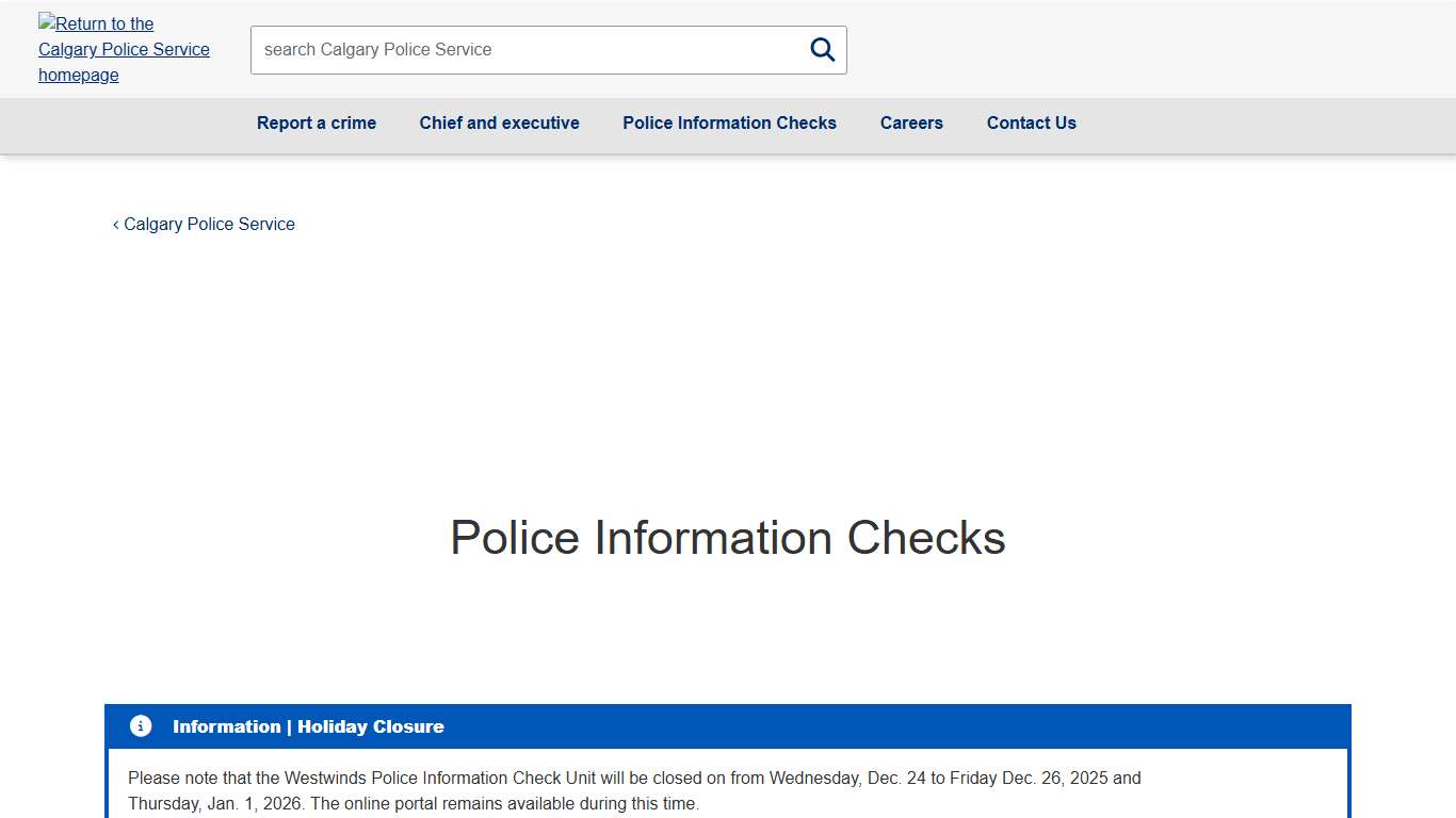 Police Information Checks